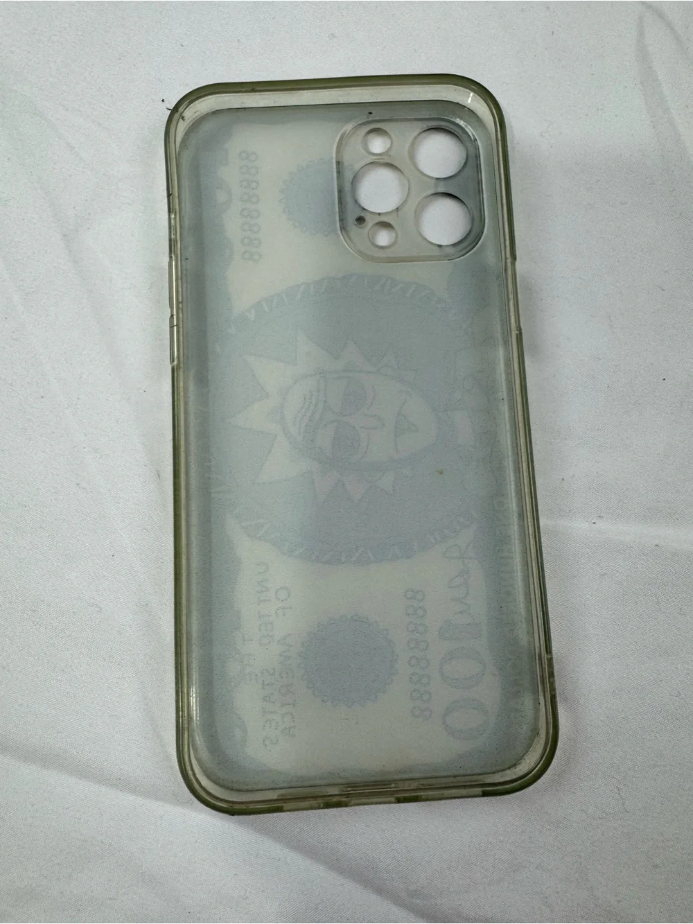 Novelty $100 Cartoon Money Phone Case - Black & White